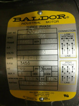 3.75kw Pump w/ Baldor Motor 5HP 3450RPM 208-230/460V, Spec 36G311X100 FR: 184C