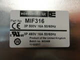 ROXBURGH EMC Part# MIF316, 3P, 500V, 16A, 50/60Hz