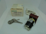SIEMENS 3SB02-2LHC1 keyed selector switch *NEW*