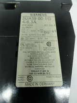 Siemens Model 3UA59 00-1G Motor Starter Overload Relay, 4-6,3A, 600V