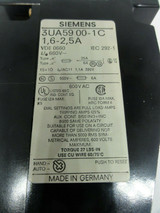 Siemens Model 3UA59 00-1C Motor Starter Overload Relay, 1,6-2,5A, 600V