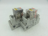 (2) Carlo Gavazzi ZMI 15/4N Relay Socket w/ RMI A 4 5 Relay