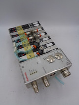 Rexroth R 480 002 769 Manifold Block w/ (7) 0 820 055 052 Solenoid Valves and Rexroth RMV-DP/F