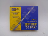 (50) IRC Mil Type GBT/RC 20 Carbon Composition Resistors, .5W 27K Ohm