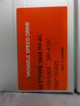Danfoss VLT Type 3505 HV-AC Variable Speed Drive, 380-415V