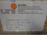 Uni-Chains 30D820K325G D Acetal Conveyor Belt Chain, Grey, 10ft.