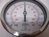 Winters Pressure Gage, -30 in Hg - 15 psi, -100 - 100 kPa