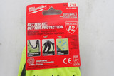 Milwaukee 48-73-8920 High-Visibility Cut Level 2 Polyurethane Dipped Gloves 3-Pack - Small