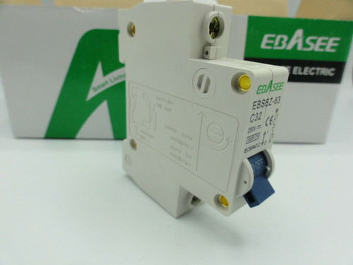 (12) Ebasee EBS6Z-63 250V 32A Circuit Breakers