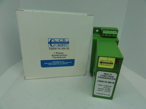 CR Magnetics CRD5110-300-25 Multi-Function Transducer, 0-300VAC, 0-25AAC *NEW*