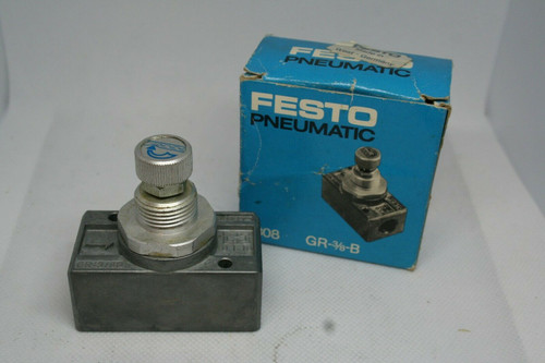 Festo GR-3/8-B 6308 Throttle Choke Check Valve *NEW*