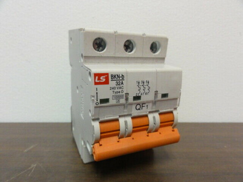 LS Breaker Model BKN-b, 32A Circuit Breaker - 3-Pole, 240 VAC, Type: D