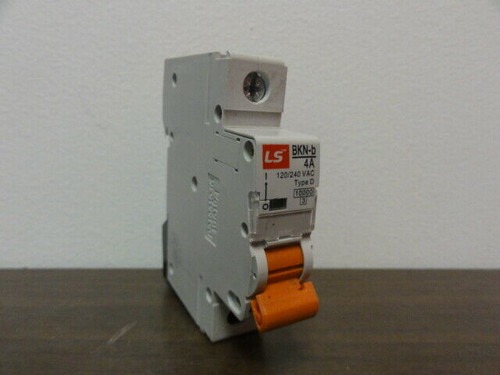 LS Breaker Model BKN-b, 4A Circuit Breaker - 1-Pole, 120/240 VAC, Type: D
