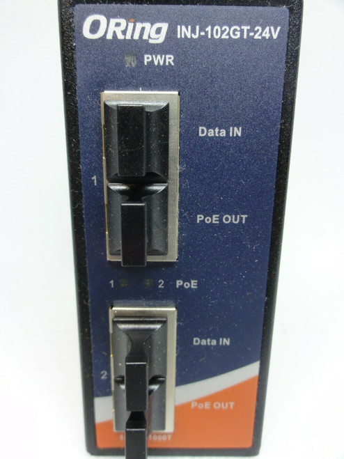 ORING INJ-102GT-24V Industrial 2-Port Gigabit High Power PoE Injector