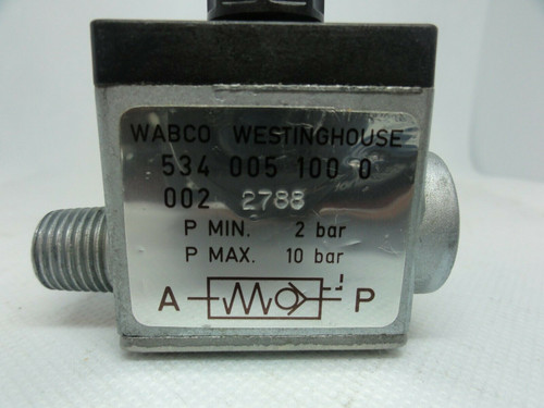 WABCO 534 005 101 0 Pneumatic valve, P Min. 2 Bar, P Max. 10 Bar