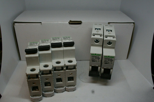 Case of (12) Ebasee EBS9B-63 250V/15V Circuit Breakers, IEC60947-2 *NEW*