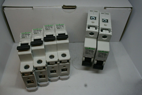 Case of (12) Ebasee EBS9B-63 250V/15V Circuit Breakers, IEC60947-2 *NEW*