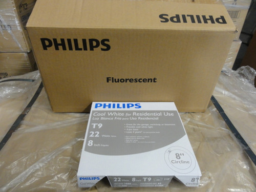 Case of (12) Philips FC8T9 / Cool White Plus Fluorescent Bulbs, 22 Watt, 8" Circline