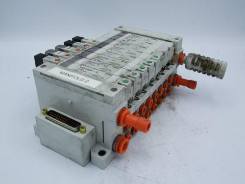 SMC 8 Valve Manifold with VQ200 Series Solenoid Valves