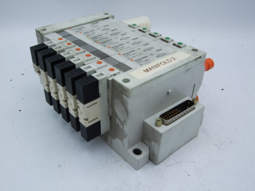 SMC 7 Valve Manifold with VQ2000 Series Solenoid Valves