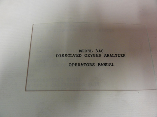 Royce Instrument Corp. Weston & Stack Dissolved Oxygen Analyzer