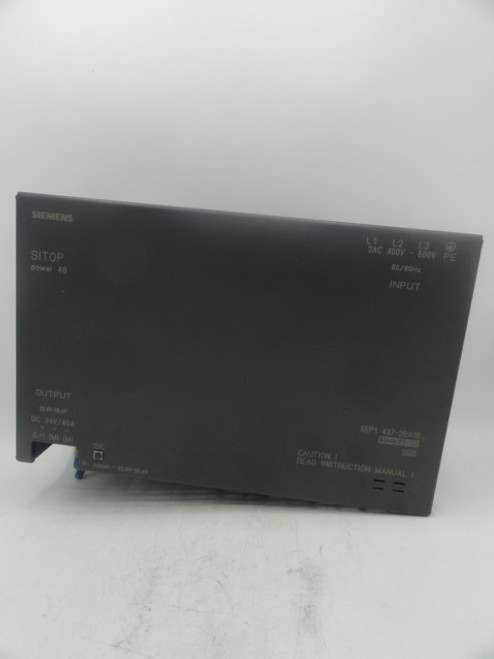 Siemens 6EP1437-2BA10 SITOP Power 40 Power Supply