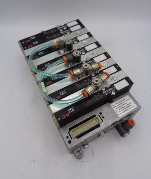 Rexroth R 480 002 769 Manifold Block w/ (7) 0 820 055 052 Solenoid Valves