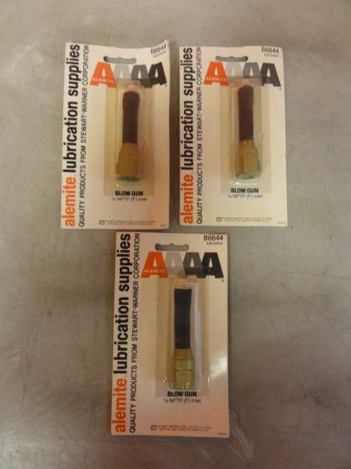 (3) Alemite B6644 (EDP24310) Blow Guns, 1/4 NPTF (F) inlet