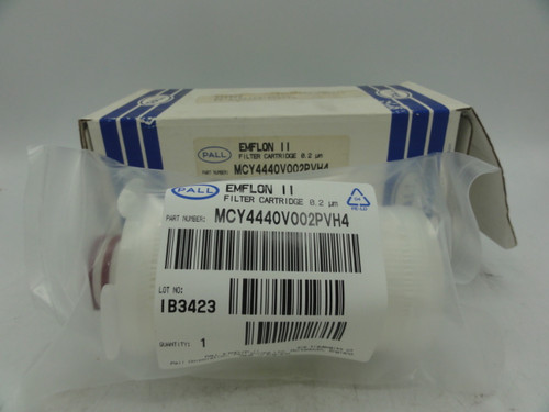 PALL EMFLON II MCY444OV002PVH4 Filter Cartridge, 0.2 Micron