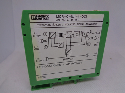 Phoenix Contact MCR-C-U/I-4-DCI Isolated Signal Converter