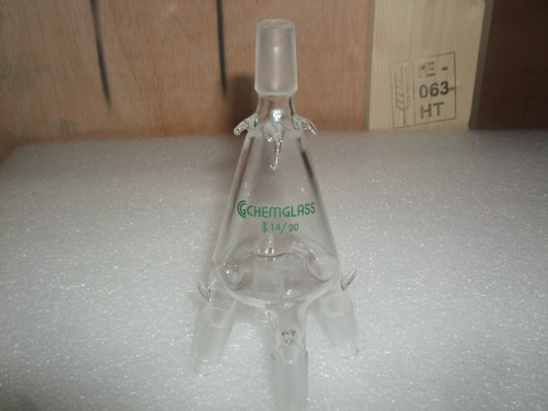 Chemglass 14/20 4 Port Distillation Receiver