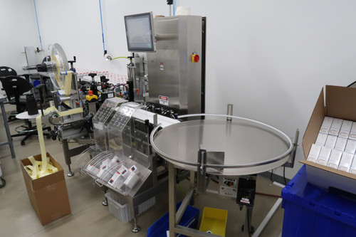 Wipotec TQS-SP Serialization, Tamper Evident Unit w/ Table, Herma Labelers (yr 2019)