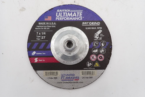 United Abrasives/Saitech 20084 Type 27/42 7" Cutting Wheel QTY 5