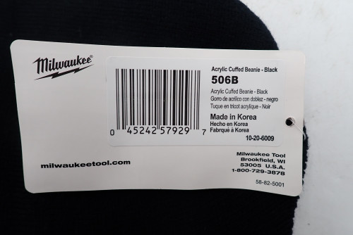 Milwaukee 506B Acrylic Cuffed Beanie - Black