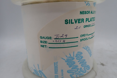 Nesor Alloy Corp. 29 Gauge .0114" Silver Plated Copper Wire 5lbs