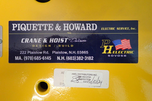 Piquette & Howard Crane Hoist Spreader Beam 1000lbs Capacity