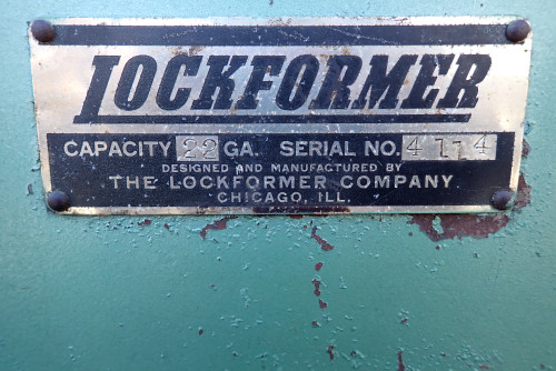 Lockformer 22 Guage Pittsburgh Rollformer
