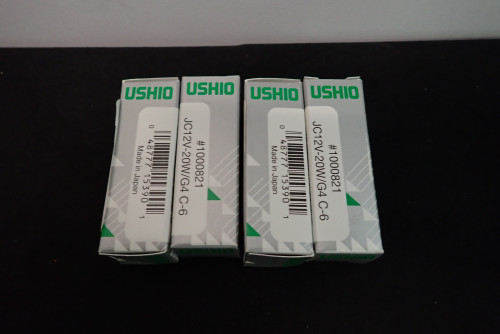 Ushio JC12V-20W/G4 C-6 Lamp Bulb Lot of 4
