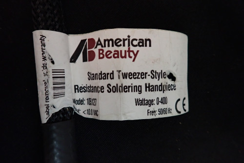 American Beauty 105127 Standard Tweezer-Style Resistance Soldering Handpiece