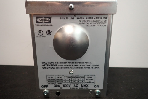 Hubbell HBL13R89D Circuit-Lock Manual Motor Controller