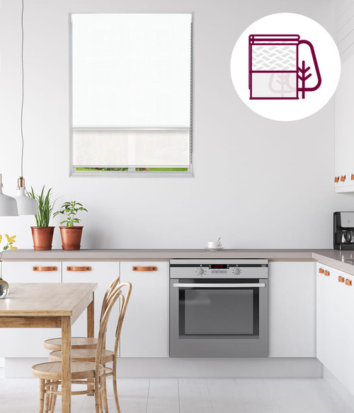 Textured Blockout & Plain Light Filtering Double Roller Blinds