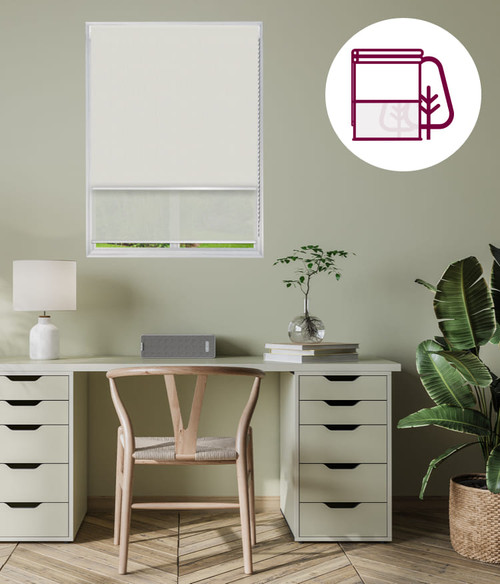 Plain Blockout & Plain Light Filtering Double Roller Blinds