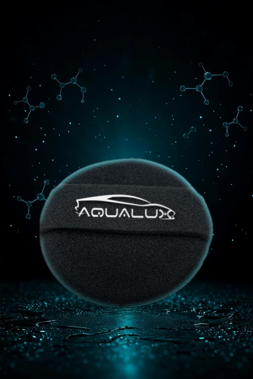 Aqualux closed-cell foam applicator with Aqualux logo