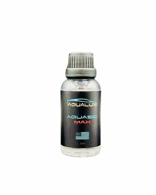 AQUASiC MAX SiC ceramic coating bottle — high-performance 3-4 year paint protection by Aqualux Detail Supply
