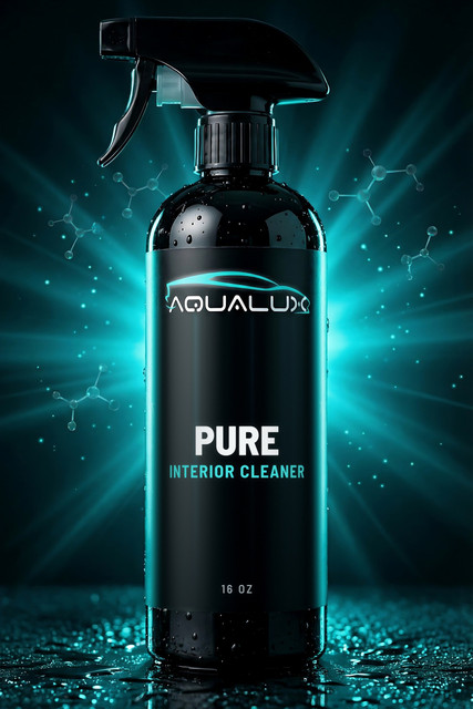 PURE interior cleaner, 16 oz black spray bottle by Aqualux Detail Supply