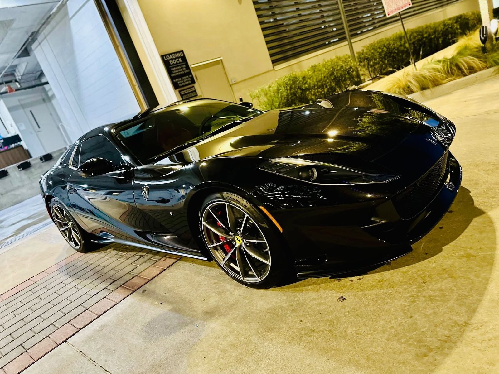 Black Ferrari 812 Superfast with a deep gloss finish