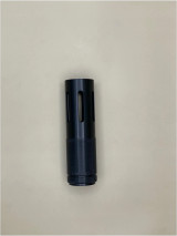 High‑resolution product image showing a precision‑machined barrel shroud tube featuring ventilation slots along the upper body, a smooth plain section, and partial knurling near the base for improved grip during installation. Finished in black with a knurled base for secure handling. Available in short and long length options.
Kineti‑Tech slotted barrel shroud tube with partial knurling and knurled base, black finish.