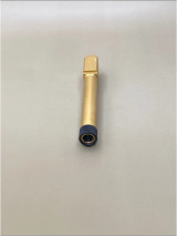 Front view of a Glock 17 Gen 1-4 replacement 9mm barrel showing 1/2x28 threaded muzzle and durable TiN coating, engineered for reliable performance and factory‑style fit in Glock 17 Gen 1–4 pistols.

Glock 17 Gen 1-4 threaded barrel front view – Gold TiN stainless steel
