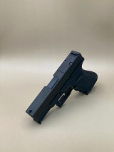 Side profile view of the Kineti-Tech Serrated Complete Slide mounted on a Glock® 19 Gen 3 frame in Armor Black CERAKOTE® finish. The image highlights the deep serrations and durable finish designed for duty and defense applications.

Side view of Kineti-Tech Serrated Slide for Glock 19 Gen 3 in Armor Black CERAKOTE® finish.