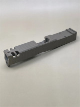 Right‑side angled photo of the Kineti‑Tech FDE Phantom Glock® 19 Gen 3 Stripped slide showing precision machining, front lightening ports, and rugged Cerakote coating for duty or carry use.

Glock 19 Gen 3 FDE Phantom Stripped slide with front lightening cuts and Cerakote finish.